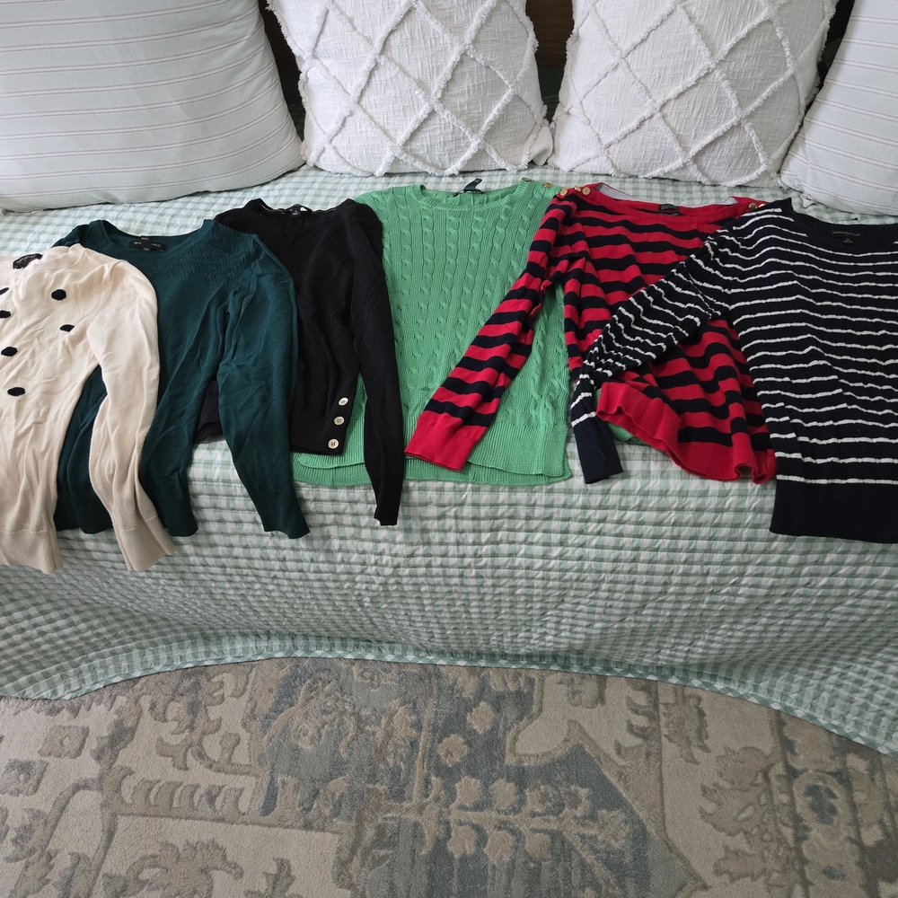 Lot of 6 Sweaters Banana Republic, Ralph Lauren Etc